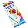 Giotto Stilnovo Pack de 12 Lapices Hexagonales de Colores - Mina 3.3mm - Madera - Colores Surtidos