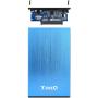 Tooq Carcasa Externa HDD/SDD 2.5" hasta 9,5mm SATA USB 3.0 - Color Azul