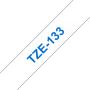 Brother TZe133 Cinta Laminada Original de Etiquetas - Texto azul sobre fondo transparente - Ancho 12mm x 8 metros