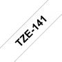 Brother TZe141 Cinta Laminada Original de Etiquetas - Texto negro sobre fondo transparente - Ancho 18mm x 8 metros