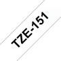 Brother TZe151 Cinta Laminada Original de Etiquetas - Texto negro sobre fondo transparente - Ancho 24mm x 8 metros