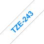 Brother TZe243 Cinta Laminada Original de Etiquetas - Texto azul sobre fondo blanco - Ancho 18mm x 8 metros