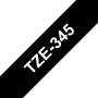 Brother TZe345 Cinta Laminada Original de Etiquetas - Texto blanco sobre fondo negro - Ancho 18mm x 8 metros