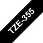 Brother TZe355 Cinta Laminada Original de Etiquetas - Texto blanco sobre fondo negro - Ancho 24mm x 8 metros