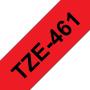 Brother TZe461 Cinta Laminada Original de Etiquetas - Texto negro sobre fondo rojo - Ancho 36mm x 8 metros