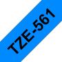 Brother TZe561 Cinta Laminada Original de Etiquetas - Texto negro sobre fondo azul - Ancho 36mm x 8 metros