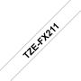 Brother TZeFX211 Cinta Laminada Flexible Original de Etiquetas - Texto negro sobre fondo blanco - Ancho 6mm x 8 metros