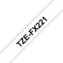 Brother TZeFX221 Cinta Laminada Flexible Original de Etiquetas - Texto negro sobre fondo blanco - Ancho 9mm x 8 metros