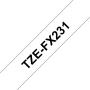 Brother TZeFX231 Cinta Laminada Flexible Original de Etiquetas - Texto negro sobre fondo blanco - Ancho 12mm x 8 metros
