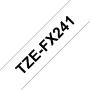 Brother TZeFX241 Cinta Laminada Flexible Original de Etiquetas - Texto negro sobre fondo blanco - Ancho 18mm x 8 metros