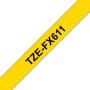 Brother TZeFX611 Cinta Laminada Flexible Original de Etiquetas - Texto negro sobre fondo amarillo - Ancho 6mm x 8 metros