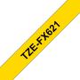 Brother TZeFX621 Cinta Laminada Flexible Original de Etiquetas - Texto negro sobre fondo amarillo - Ancho 9mm x 8 metros