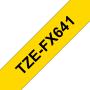 Brother TZeFX641 Cinta Laminada Flexible Original de Etiquetas - Texto negro sobre fondo amarillo - Ancho 18mm x 8 metros