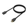 Aisens Cable HDMI V2.0 Prolongador Premium Alta Velocidad / HEC 4K@60HZ 18GBPS - A/M-A/H - 5.0M - Color Negro