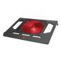 Trust Gaming GXT 220 Kuzo Base de Refrigeracion para Portatil hasta 17.3" - Ventilador Silencioso con Iluminacion Roja - Color Negro