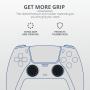 Trust Gaming GXT 266 Pack de 4 Grips para Mando PS5 - 2 Blancos que Brillan en la Oscuridad y 2 Negros