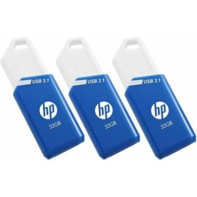 HP x755w Pack de 3 Memorias USB 3.1 32GB - Color Azul (Pendrive)