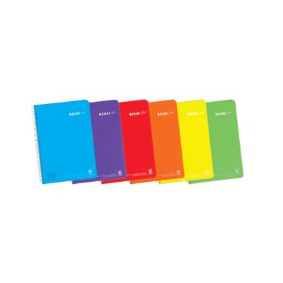 Enri Plus Cuaderno Espiral Formato Cuarto 1 Linea - 80 Hojas 90gr con Margen - Cubierta de Plastico - Colores Surtidos