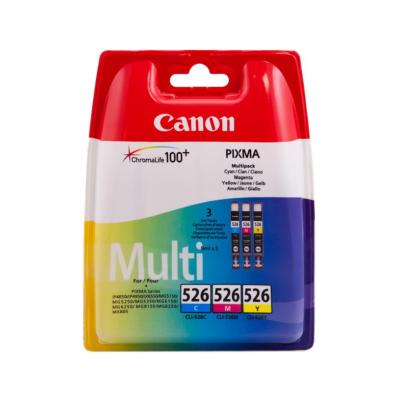 Canon CLI526 Pack de 3 Cartuchos de Tinta Originales - Cian, Magenta, Amarillo - 4541B009