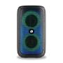 NGS Roller Beast Altavoz Bluetooth 32W TWS - Iluminacion RGB - Autonomia hasta 30h - Resistencia al Agua IPX5 - Correa de Transporte - Color Negro