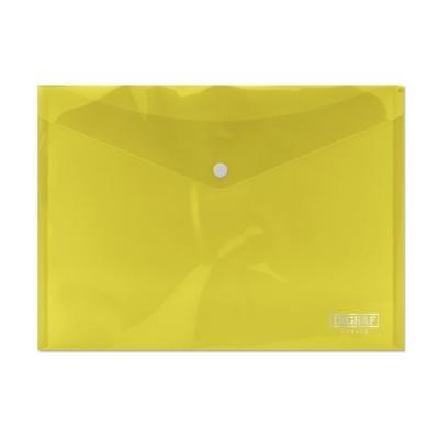 Ingraf Sobre con Cierre de Broche - Polipropileno - Tamaño A4 - Color Amarillo