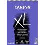 Canson Xl Mix Media Bloc de Dibujo Acuarela de 30 Hojas A3 - Grano Texturado - Microperforado Espiral - 21x29.7cm - 300g - Color Blanco