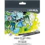 Lyra Aqua Brush Duo Pack de 12 Rotuladores de Doble Punta - Trazos 2 y 4mm - Tinta Base de Agua - Colores Surtidos