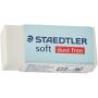 Staedtler Soft 526 S30 Goma de Borrar - Plastico - Maxima Limpieza - Faja Protectora - No Decolora el Papel - Color Blanco