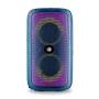 NGS Roller Beast Altavoz Bluetooth 32W TWS - Iluminacion RGB - Autonomia hasta 30h - Resistencia al Agua IPX5 - Correa de Transporte - Color Azul