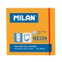 Milan Bloc de 100 Notas Adhesivas - Removibles - 76mm x 76mm - Color Naranja Neon