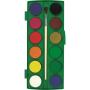 Alpino Pack de 12 Acuarelas - 28mm Diametro - Colores Intensos - Incluye Pincel - Colores Surtidos
