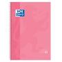 Oxford Europeanbook 1 Cuaderno Espiral Formato A4+ Cuadriculado 5x5mm - 80 Hojas - Banda de Color - Tapa Extradura Brillante - Color Rosa