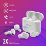 NGS Artica Duo Pack de 2 Pares de Auriculares Bluetooth 5.1 TWS - Manos Libres - Autonomia hasta 5h - Controles Tactiles - Estuche de Carga