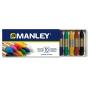 Manley Pack de 10 Ceras Blandas de Trazo Suave - Ideal para Gran Variedad de Tecnicas y Aplicaciones - Fabricacion Artesanal - Amplia Gama de Colores - Colores Surtidos