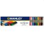 Manley Pack de 15 Ceras Blandas de Trazo Suave - Ideal para Gran Variedad de Tecnicas y Aplicaciones - Fabricacion Artesanal - Amplia Gama de Colores - Colores Surtidos