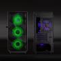 Tooq Seizure Caja Minitorre Gaming Micro-ATX/Mini-ITX - Panel Lateral Cristal Templado - Tamaño Disco Soportado 3.5", 2.5" - USB3.0, 2.0, Audio HD - 4 Ventiladores 120mm ARGB Incluidos - Soporta Refrigeracion Liquida - Color Negro