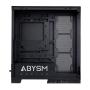 Abysm Danube Sava H500 Black Caja Torre ATX, ITX, Micro ATX - Lateral y Frontal Cristal Templado - 3.5" y 2.5" - USB-A, USB-C y Audio - 4 Ventiladores ARGB Instalados - Soporta Refrigeracion Liquida