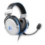 Abysm AG700 Auriculares Gaming 7.1 con Microfono Extraible - Diadema Ajustable - Almohadillas Acolchadas - Controles en Cable - Cable de 1.20m - Color Blanco/Azul