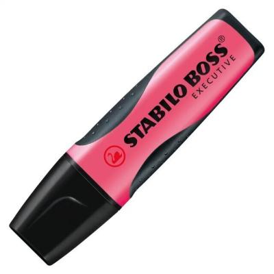 Stabilo Boss Executive Marcador Fluorescente - Zona de Agarre - Trazo entre 2 y 5mm - Recargable - Tinta con Base de Agua - Color Rosa
