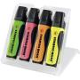 Stabilo Boss Executive Pack de 4 Marcadores Fluorescentes - Zona de Agarre - Trazo entre 2 y 5mm - Recargable - Tinta con Base de Agua - Colores Surtidos