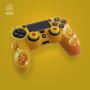 FR-TEC Combo Pack Dragon Ball Z PS4 Carcasa Rigida Protectora + Grips para Agarre de Dedos - Diseño Oficial Dragon Ball - Pegatina para LED - Color Amarillo