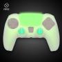 FR-TEC Funda de Silicona + Grips Protectores Custom Kit Glow in The Dark para PS5 - Grips Protectores - Mejora el Agarre - Sticker para Touchpad - Brilla en La Oscuridad - Color Verde