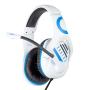 FR-TEC Auriculares Gaming Kratos - Altavoz de 50mm - Microfono Flexible y Abatible - Cable Trenzado Anti-Enredos de 1.2m - Compatible con Todas las Plataformas - Control de Volumen y Mute Integrados - Color Blanco