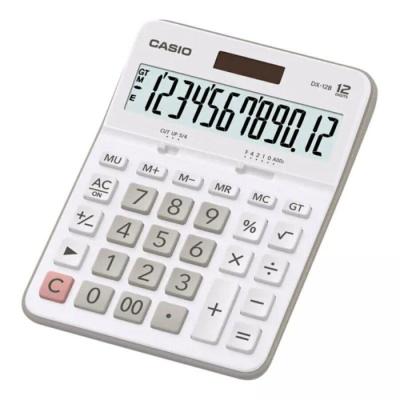 Casio DX-12B Calculadora de Escritorio - Pantalla Extragrande LCD de 12 Digitos - Solar y Pilas - Color Negro