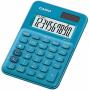 Casio MS-7UC Calculadora de Escritorio - Tecla Doble Cero - Pantalla LCD de 10 Digitos - Solar y Pilas - Color Azul