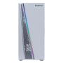 Unykach Glayze Caja Torre ATX - Iluminacion ARGB - Ventana Lateral Cristal Templado - USB-A 2.0/3.2 y Audio - 1 Ventilador 120mm RGB Instalado - Color Blanco