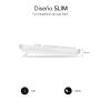 Subblim Teclado Business Slim Silencioso - 430 x 132 x 23 mm - Teclas Planas - Resistente a salpicaduras - Diseño delgado y completo - Conector USB Plug&Play - Color Blanco