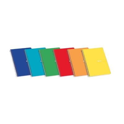 Enri Plus Cuaderno Espiral Formato Folio Pautado 3mm - 80 Hojas 60gr con Margen - Cubierta Blanda - Colores Surtidos