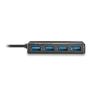 NGS Hub USB-C de Cuatro Puertos USB 3.0 - Tamaño Compacto - Alta Velocidad de Transmision - Compatible con Mac Tablets y Pc/Portatiles - Color Negro