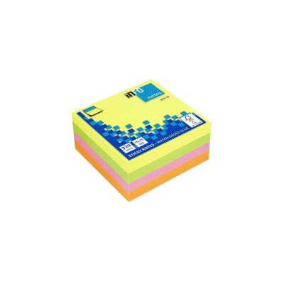 Global Notes inFO Cubo de 320 Notas Adhesivas 75 x 75mm - Certificacion FSC? - Colores Amarillo, Naranja, Rosa y Verde